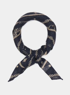 Foulard paisley in lino stampato