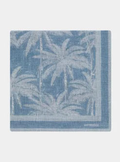 Foulard palme in lino stampato