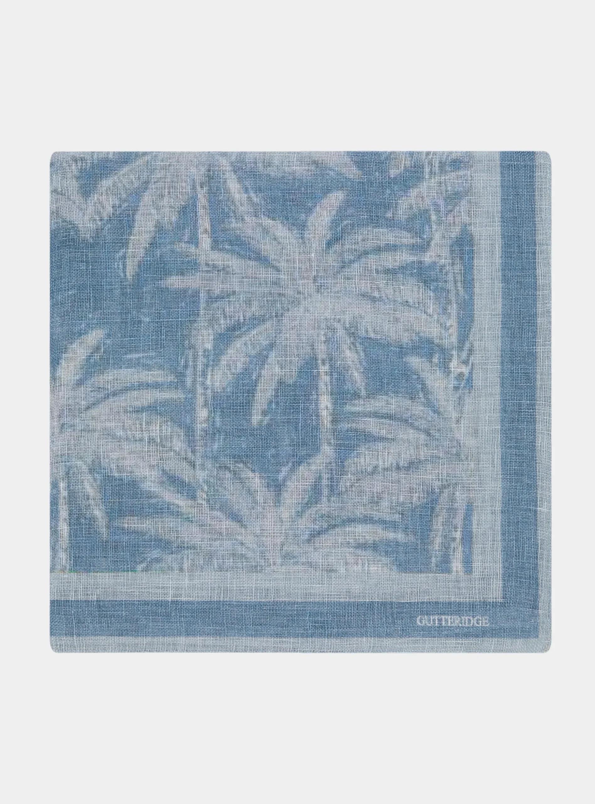 Foulard palme in lino stampato
