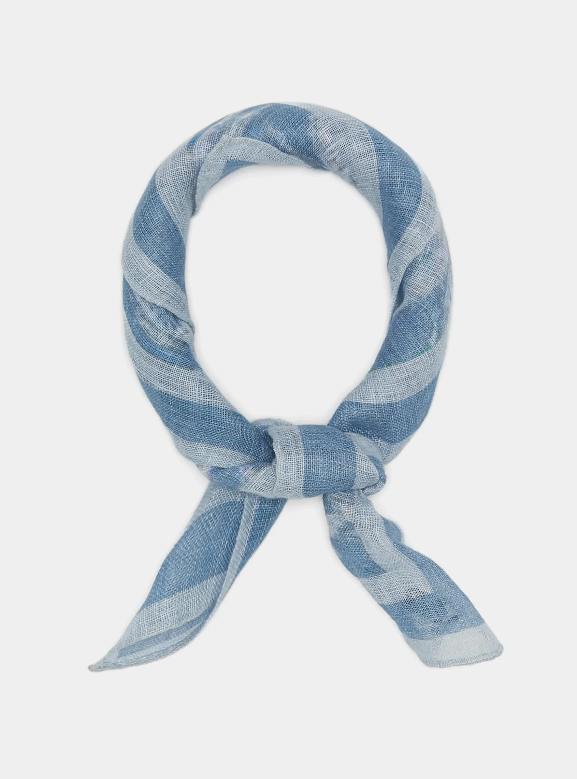 Foulard palme in lino stampato
