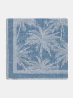 Foulard palme in lino stampato