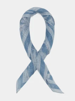 Foulard palme in lino stampato