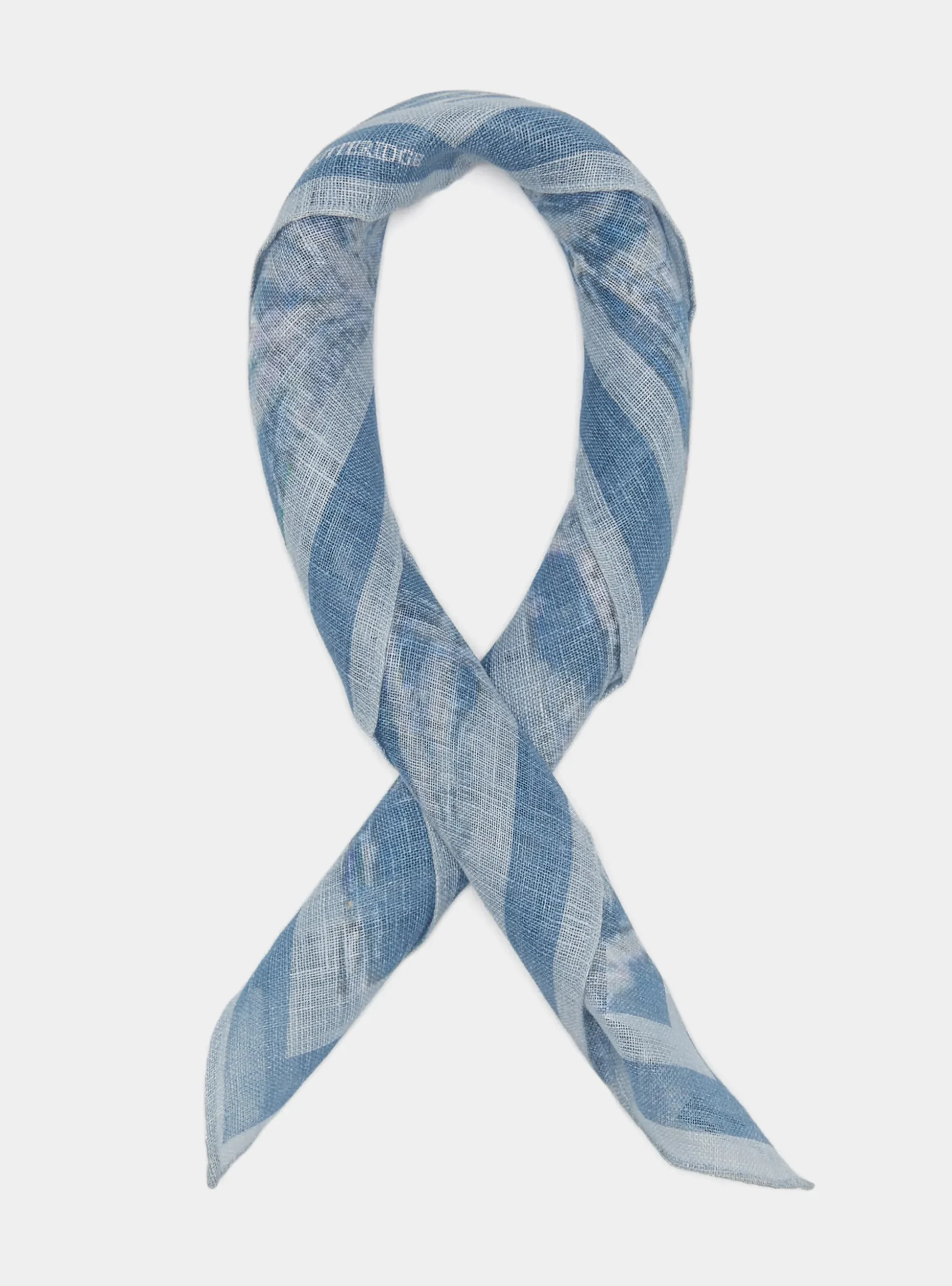 Foulard palme in lino stampato