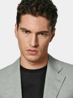 Giacca abito grigio in cotone stretch