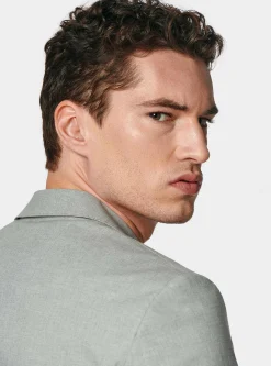 Giacca abito grigio in cotone stretch