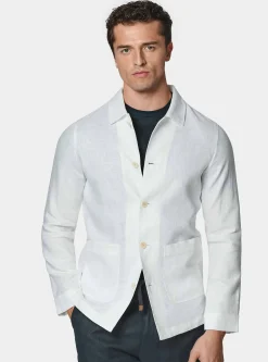 Giacca camicia in puro lino