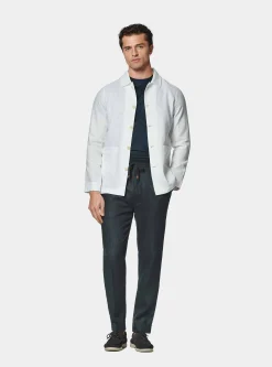 Giacca camicia in puro lino