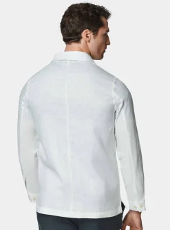 Giacca camicia in puro lino
