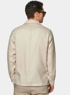 Giacca camicia in puro lino