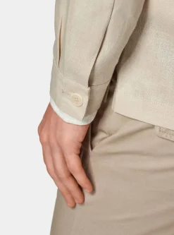 Giacca camicia in puro lino