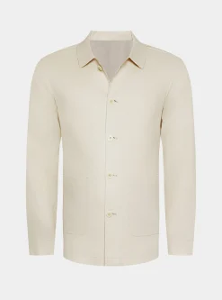 Giacca camicia in puro lino