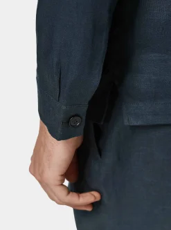 Giacca camicia in puro lino