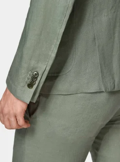Giacca doppiopetto in puro lino