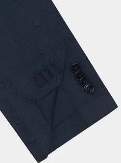Giacca hopsack in cotone e lino