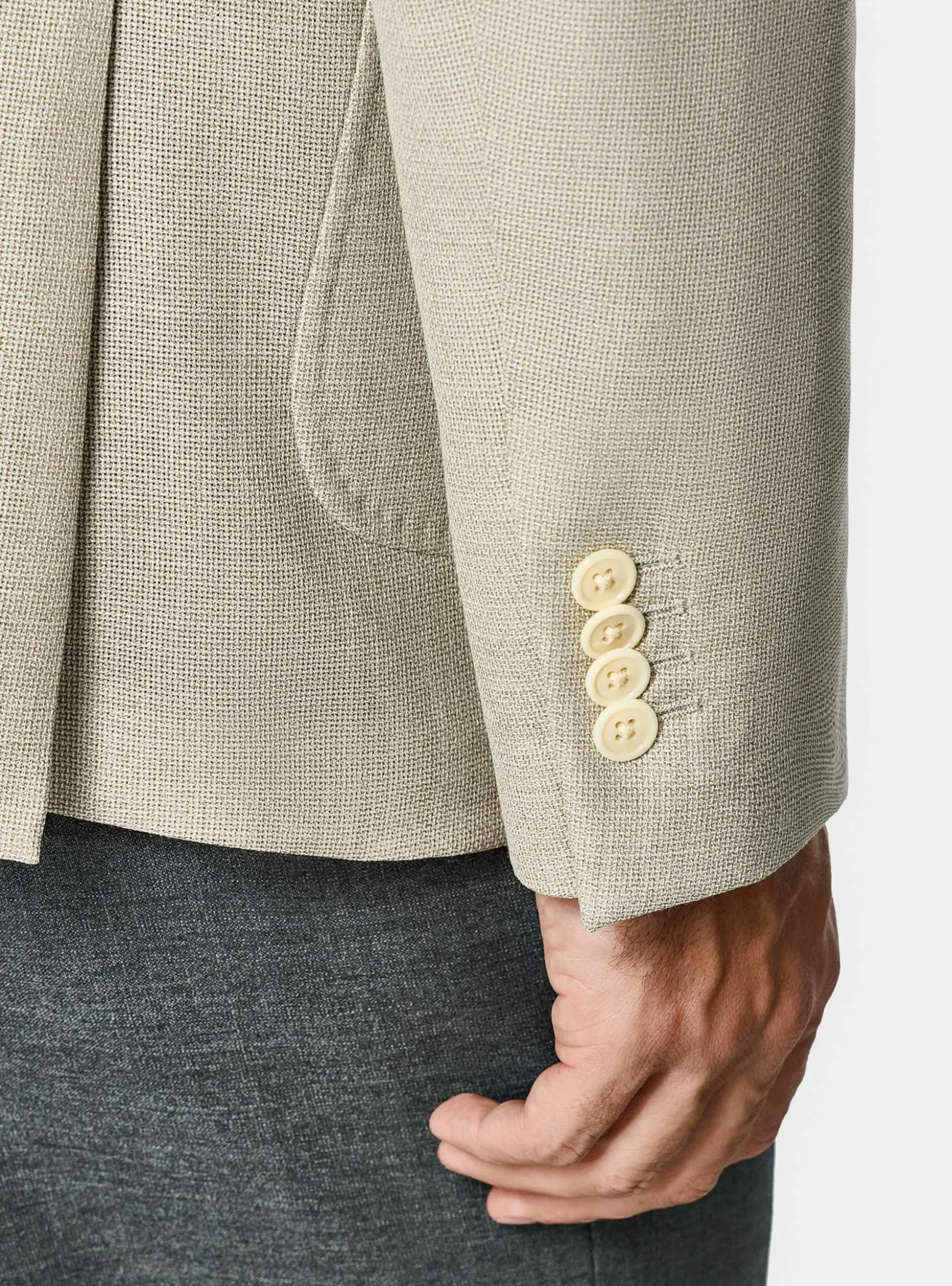 Giacca hopsack in lana Vitale Barberis Canonico