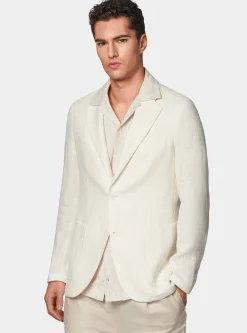 Giacca in lino crepe