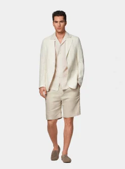 Giacca in lino crepe