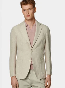Giacca in lino crepe