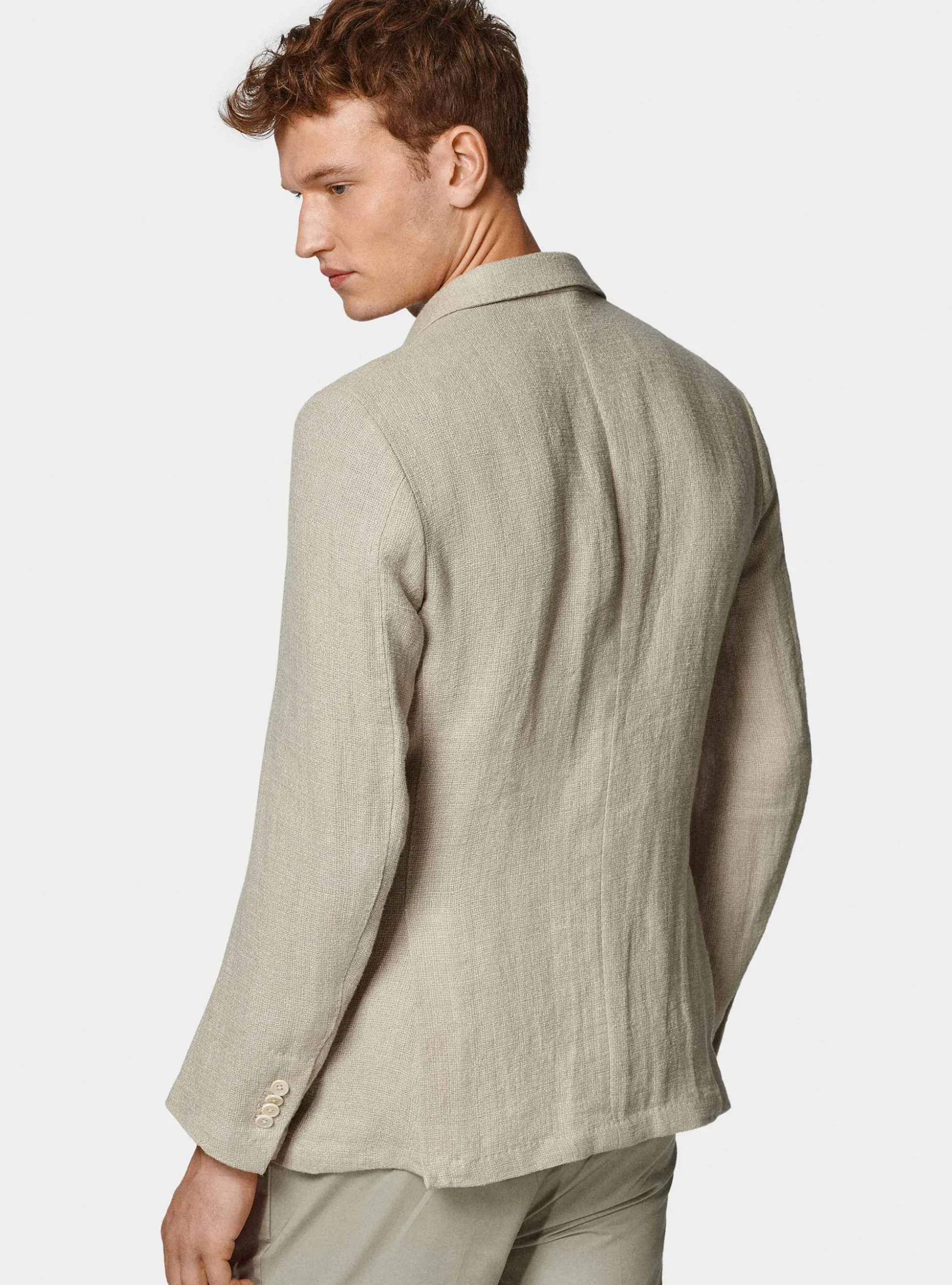 Giacca in lino crepe
