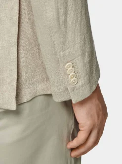Giacca in lino crepe