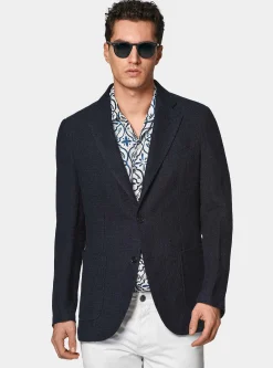 Giacca in lino crepe