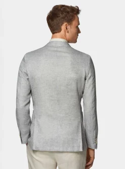Giacca in misto lino e cotone