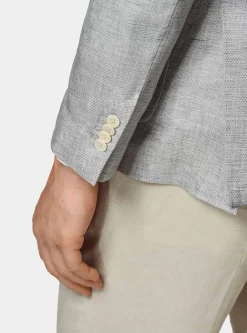 Giacca in misto lino e cotone