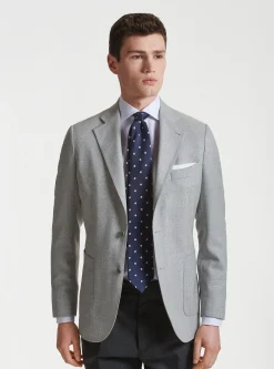 Giacca in pura lana hopsack Vitale Barberis Canonico