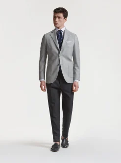 Giacca in pura lana hopsack Vitale Barberis Canonico