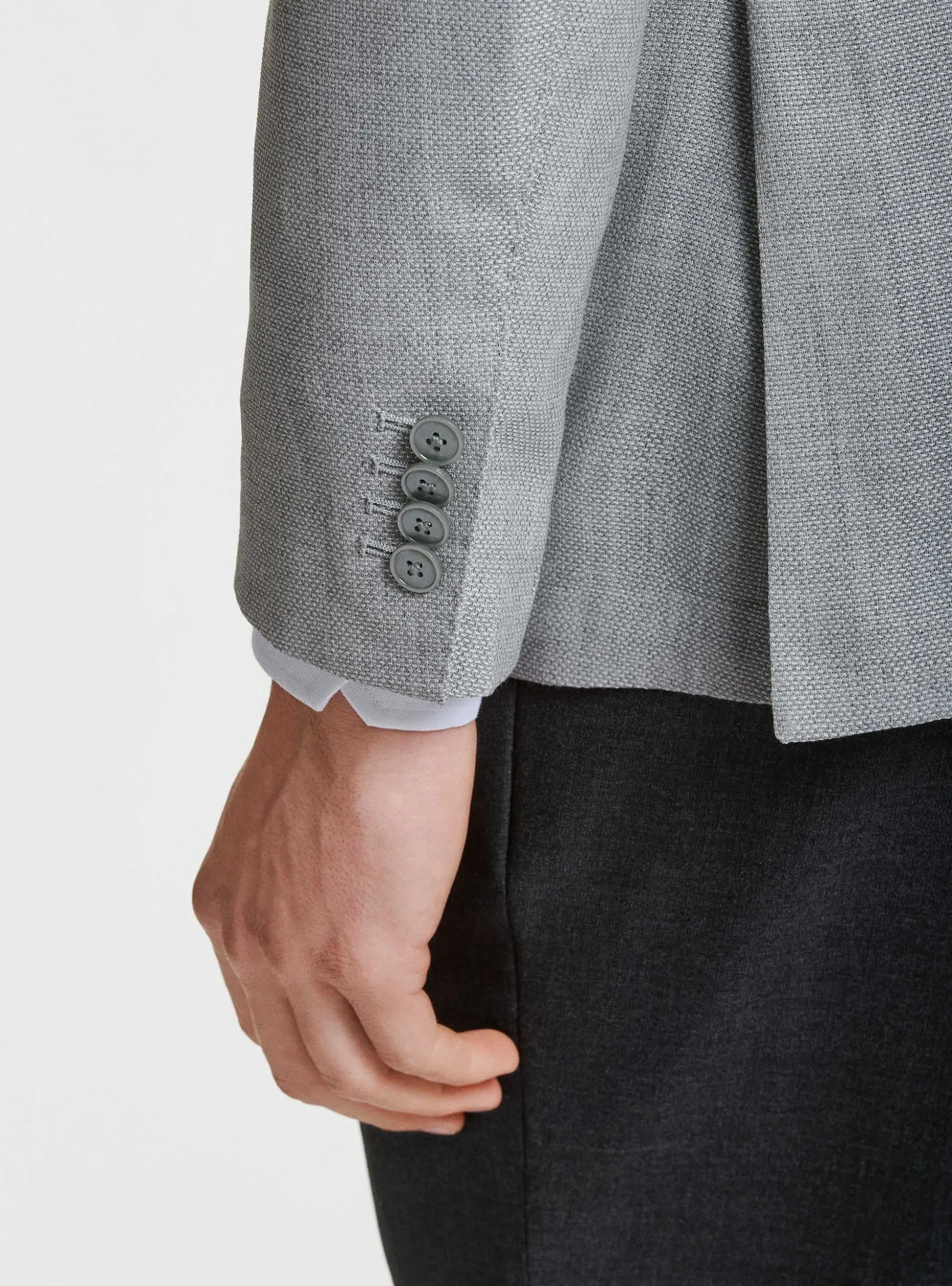 Giacca in pura lana hopsack Vitale Barberis Canonico
