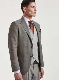 Giacca in pura lana hopsack Vitale Barberis Canonico
