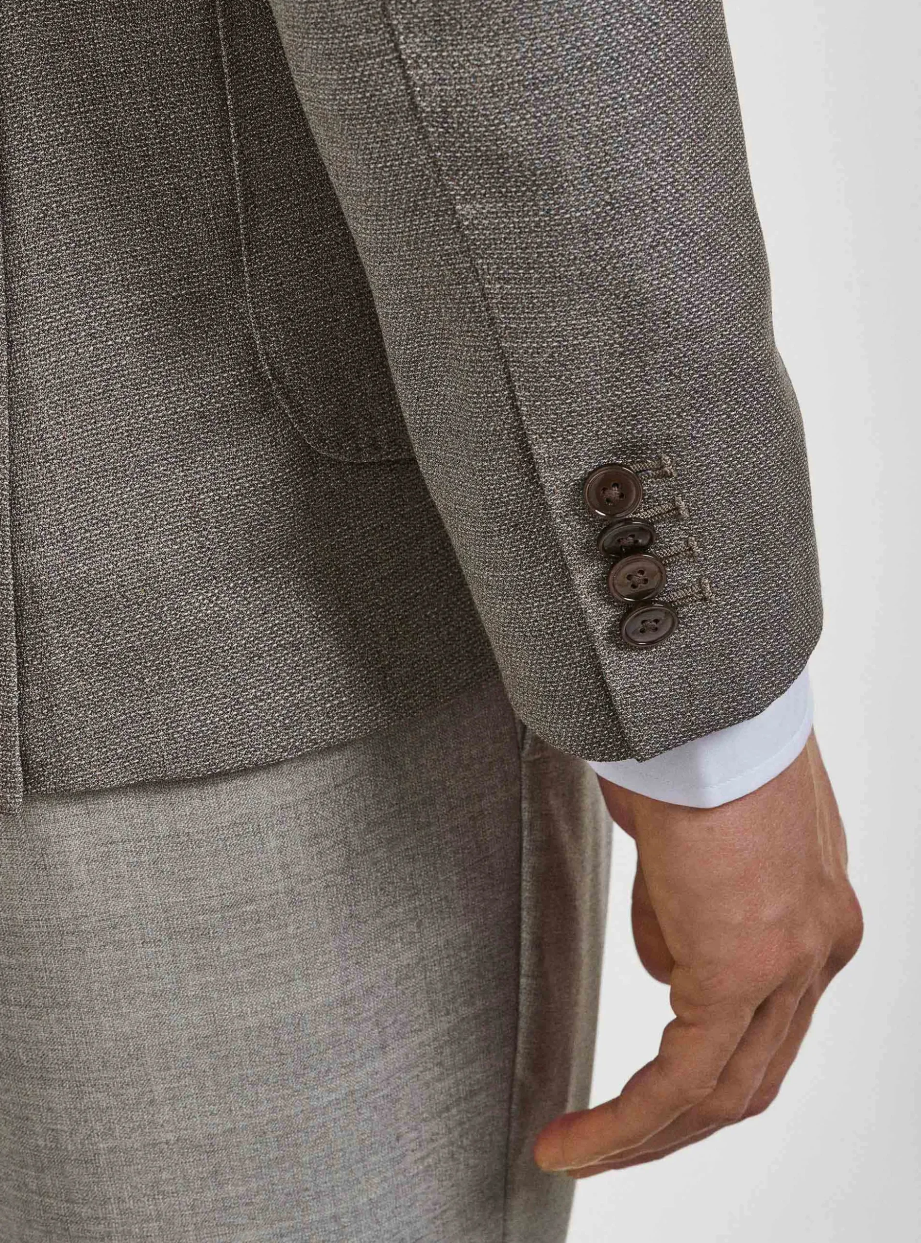 Giacca in pura lana hopsack Vitale Barberis Canonico