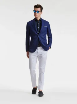 Giacca in pura lana hopsack Vitale Barberis Canonico