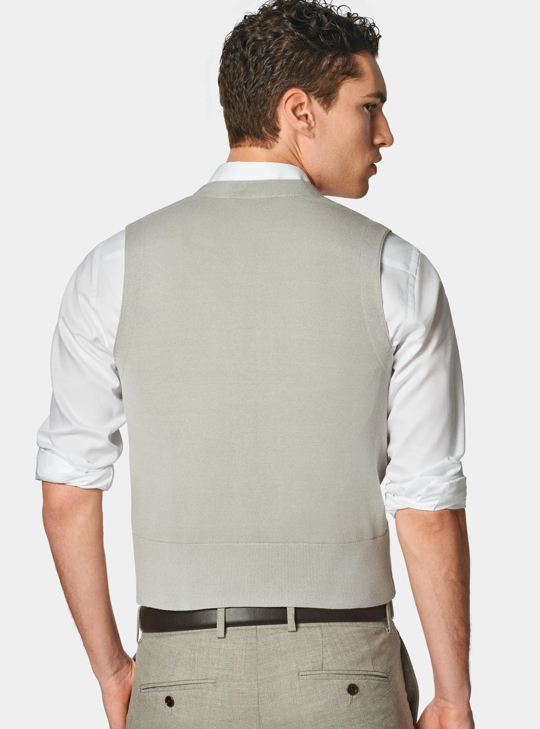 Gilet doppiopetto in maglia di cotone