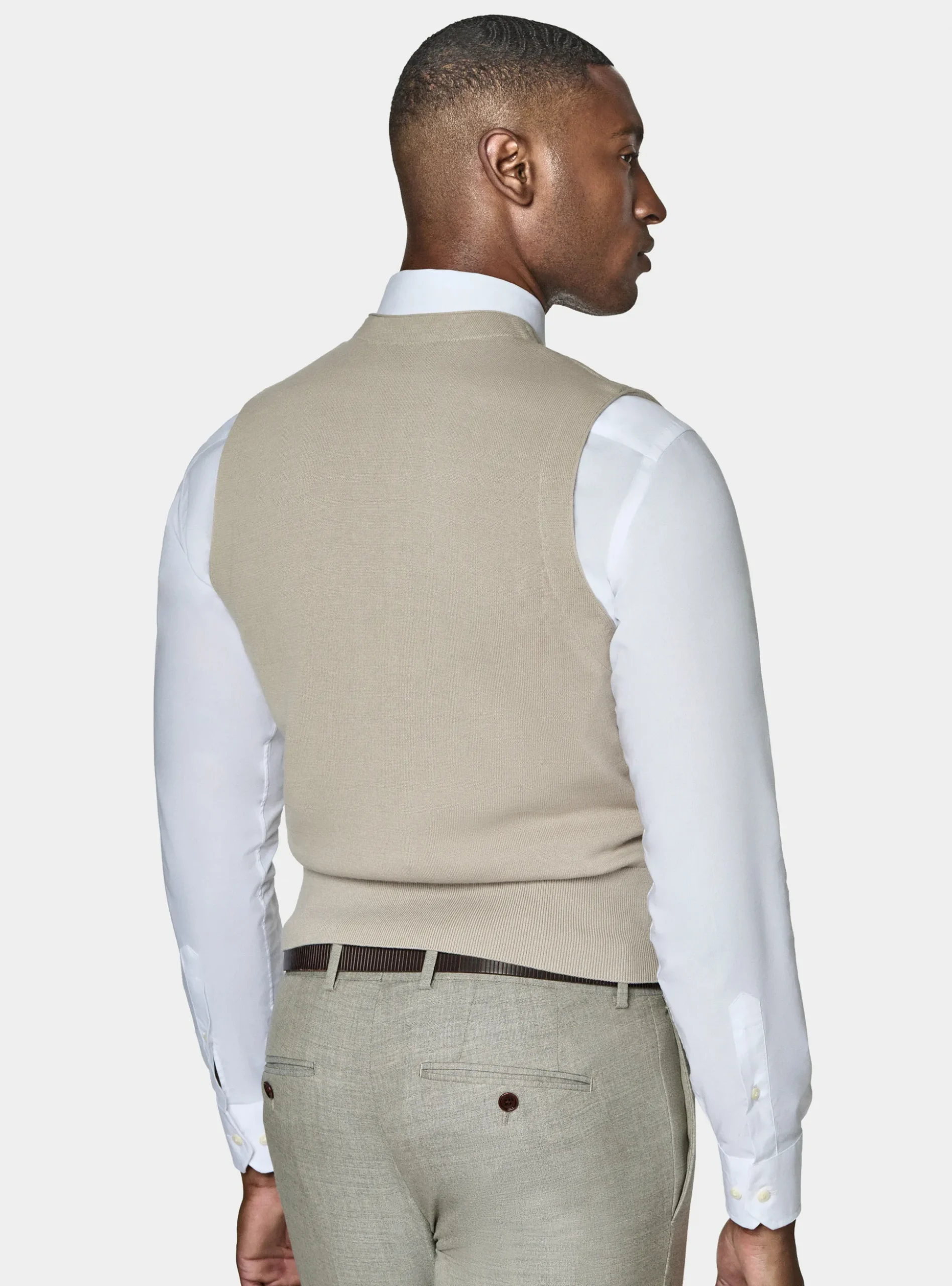 Gilet doppiopetto in maglia di cotone