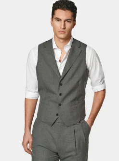 Gilet monopetto in pura lana Vitale barberis Canonico