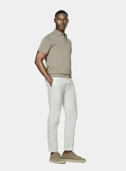 Maglia a polo in cotone e seta
