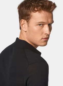 Maglia a polo in cotone e seta