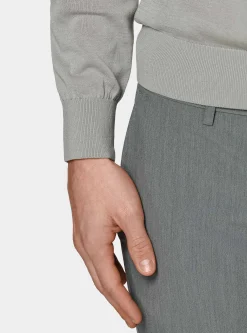 Maglia girocollo in cotone e seta