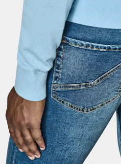 Maglia girocollo in cotone e seta
