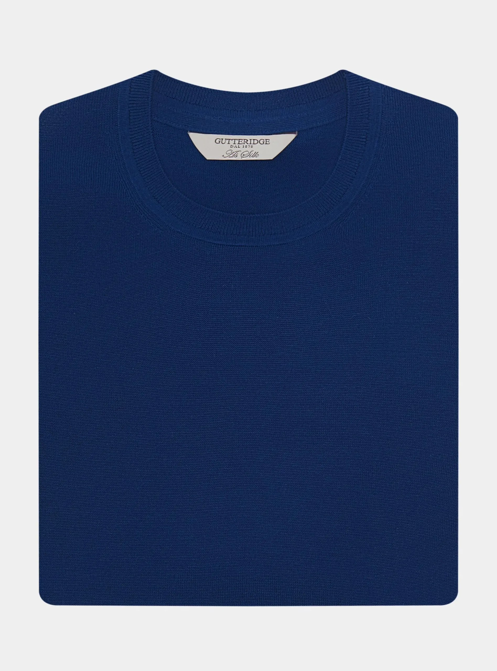 Maglia girocollo in cotone e seta