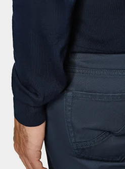 Maglia girocollo in cotone e seta