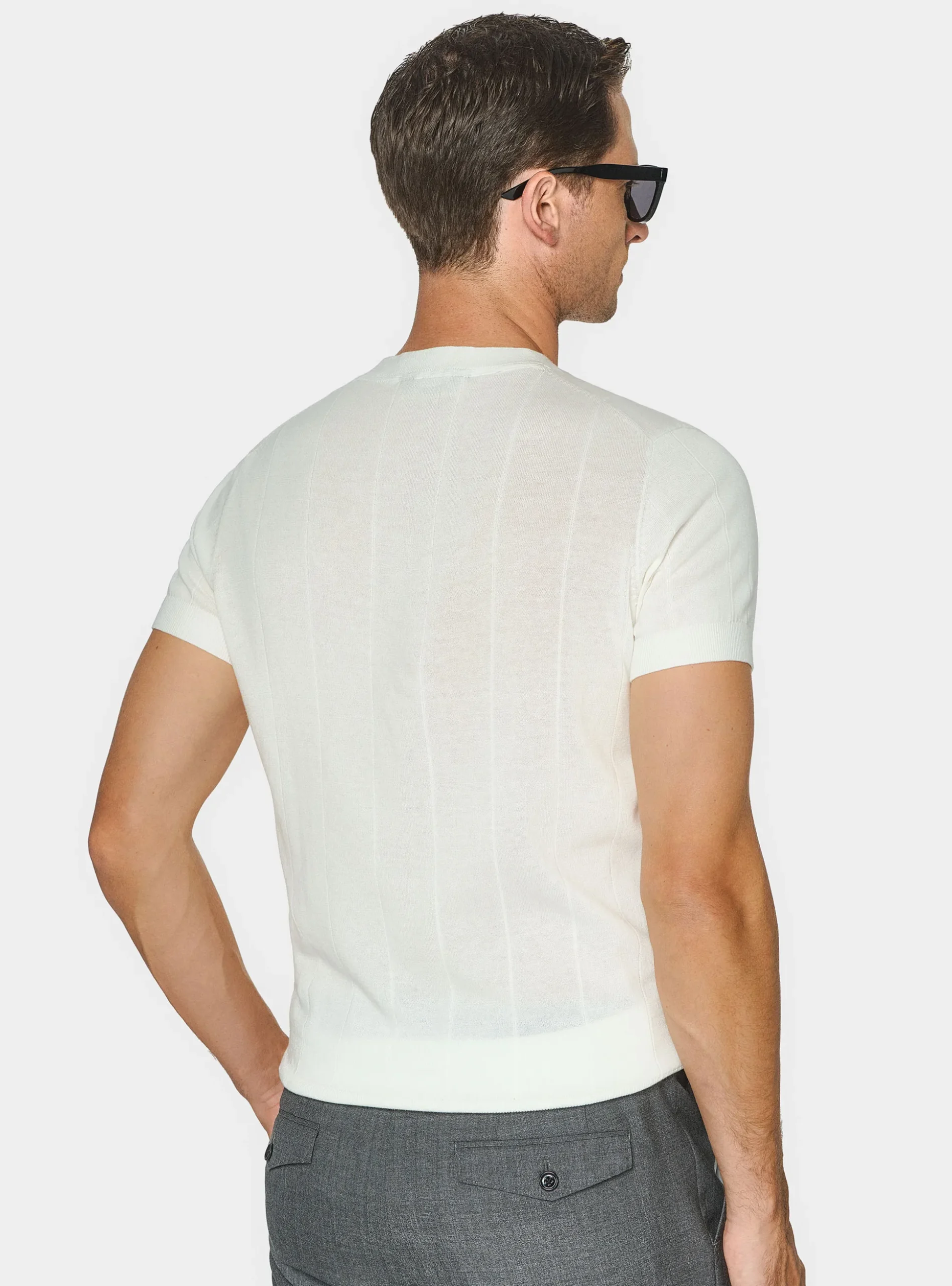 Maglia in puro cotone costa piatta