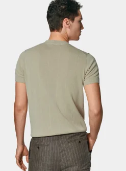 Maglia in puro cotone costa piatta