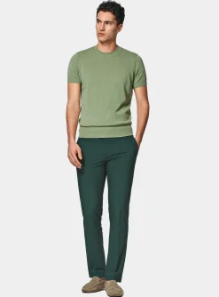 Maglia in puro cotone costa piatta