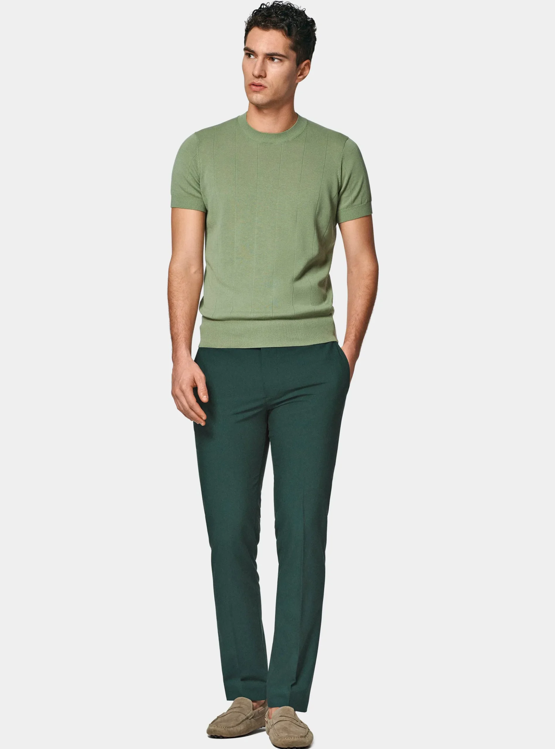 Maglia in puro cotone costa piatta