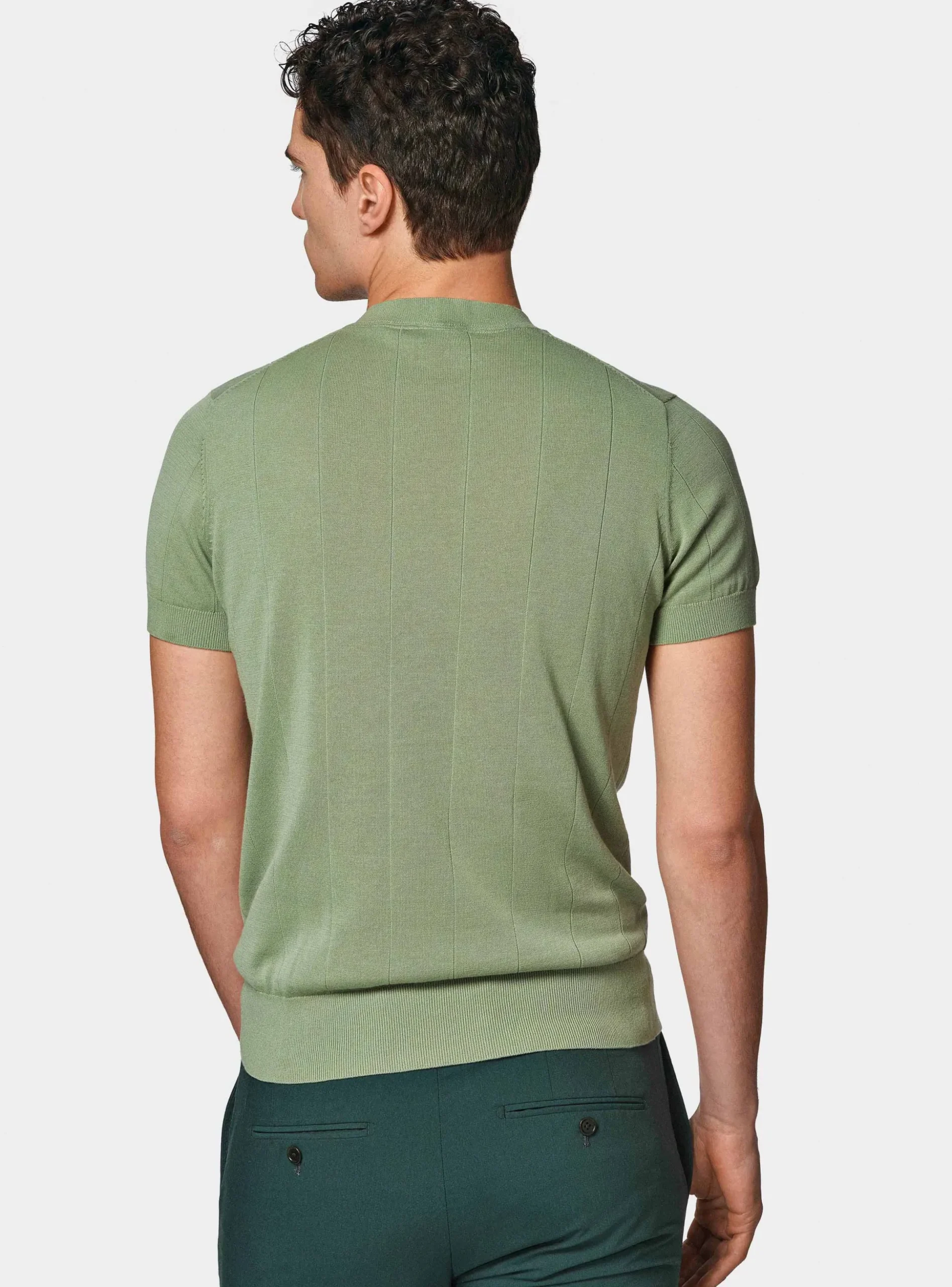 Maglia in puro cotone costa piatta