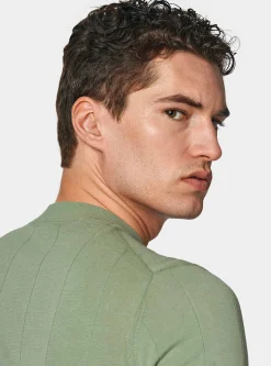 Maglia in puro cotone costa piatta