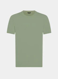 Maglia in puro cotone costa piatta