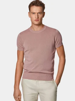 Maglia in puro cotone costa piatta